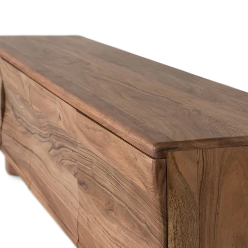 Design TV Lowboard aus Akazie Massivholz - Endra