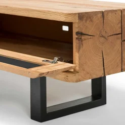 Design TV Lowboard aus Eiche gebürstet & geölt - Ventida