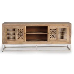 Design TV Lowboard aus Mangobaum Massivholz - Valuta