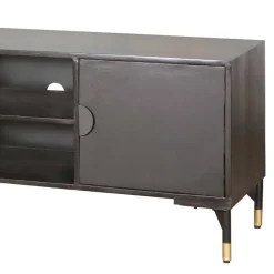 Design TV Lowboard in Schwarz mit Messing - Alkatar