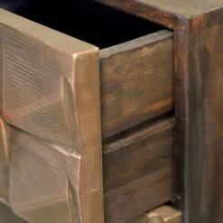 Design Vertiko in Bronze und Mango Natur - Bensez