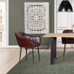 Design Vintageschrank in White Wash Mangoholz - Fudorus