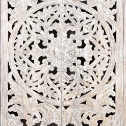 Design Vintageschrank in White Wash Mangoholz - Fudorus