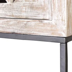 Design Vintageschrank in White Wash Mangoholz - Fudorus