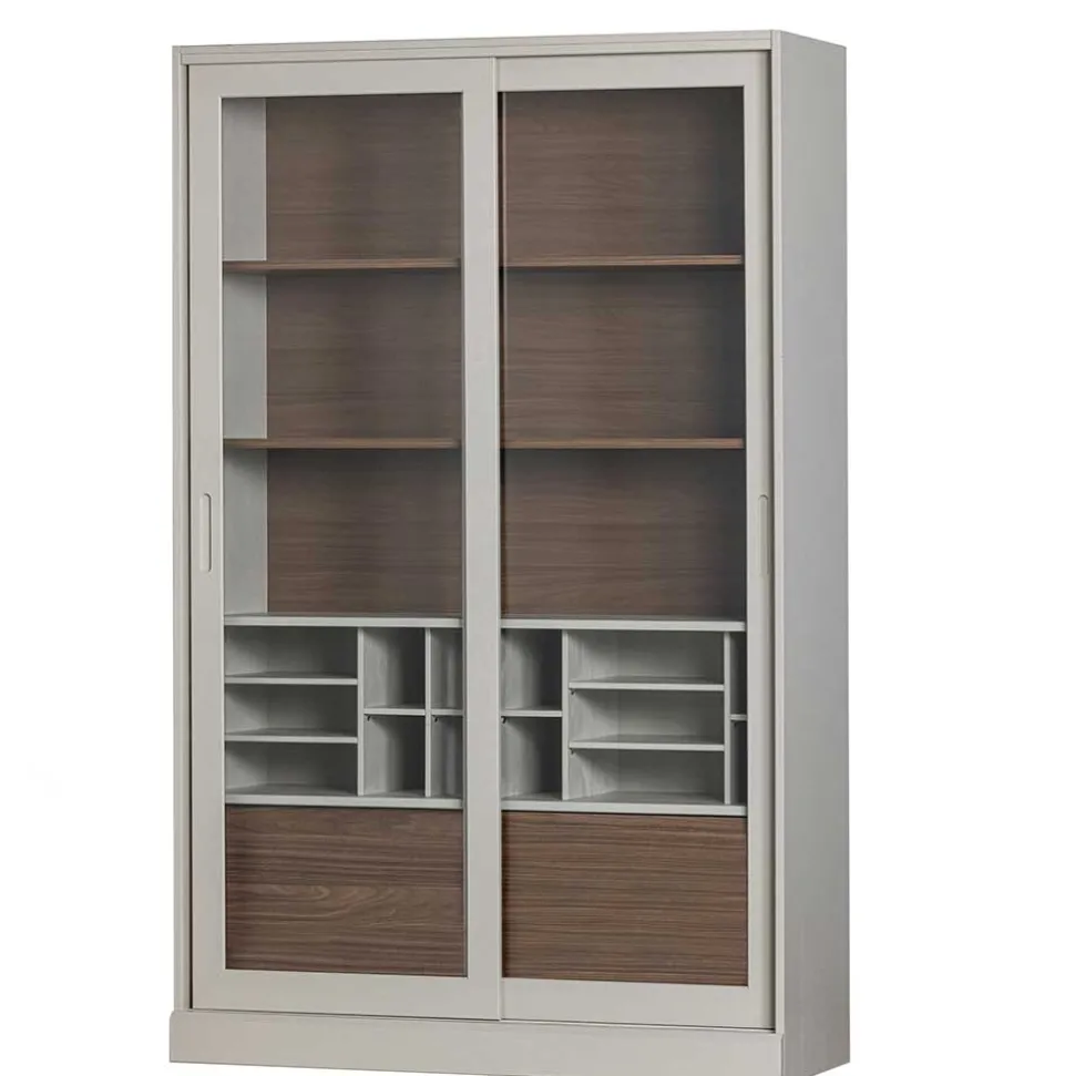Design Vitrinenschrank mit Glas-Schiebetüren - Cretasa