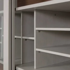 Design Vitrinenschrank mit Glas-Schiebetüren - Cretasa