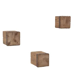 Design Wandablagen Set aus Tanne Natur - Indyron (dreiteilig)