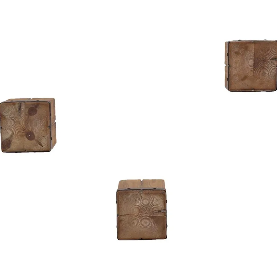 Design Wandablagen Set aus Tanne Natur - Indyron (dreiteilig)