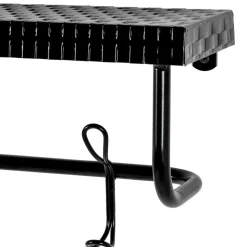 Design Wandgarderobe aus Metall in Schwarz - National