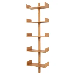 Design Wandregal aus Bambus in Natur - Rasfera
