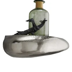 Design Wandregal in Nickelfarben - Indrya