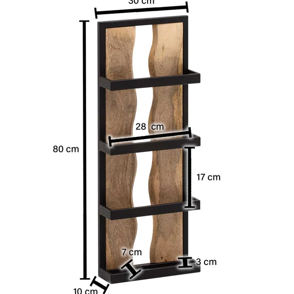 Design Wandregal mit vier Ablagen - Heraklion