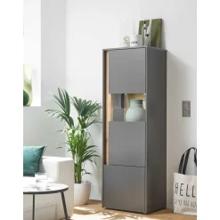 Design Wohnwand als günstiges Set - Ahilav (fünfteilig)