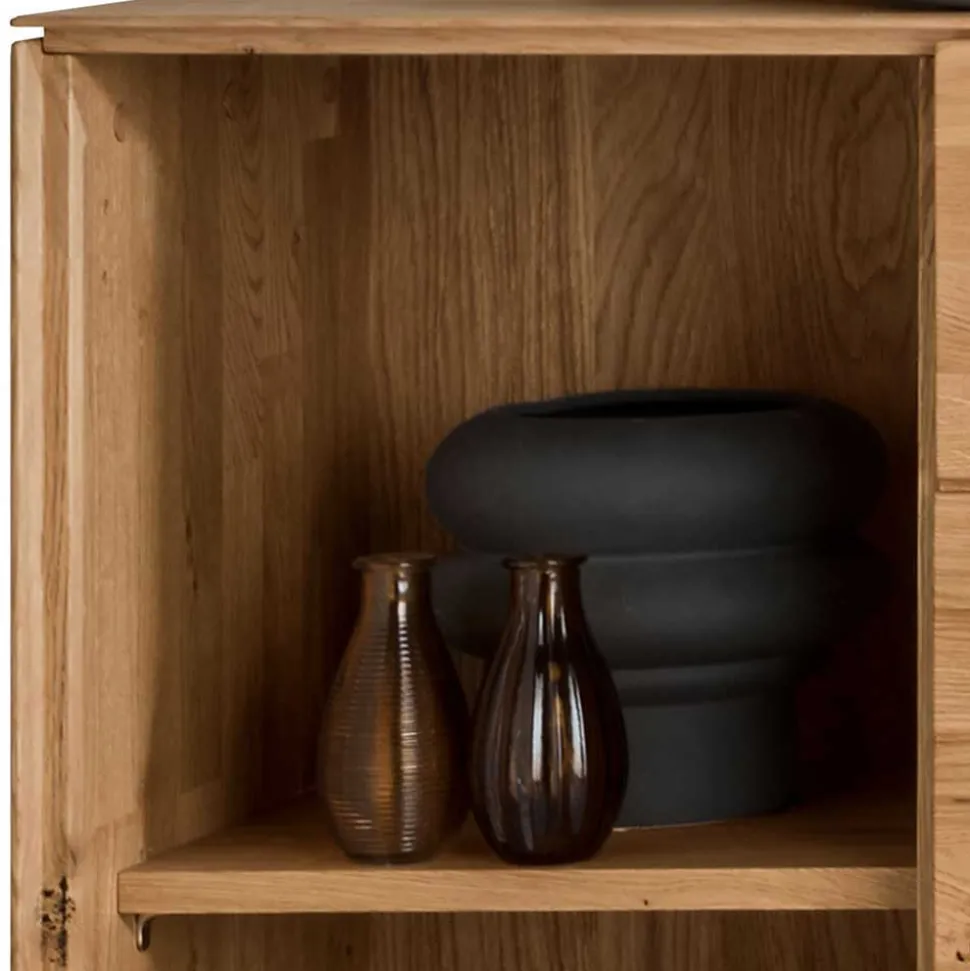 Design Wohnwand aus Massivholz - Sinta (dreiteilig)