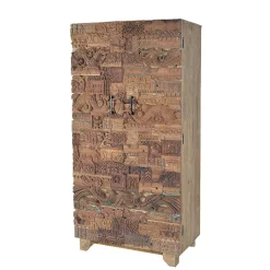 Design Wohnzimmerschrank aus Mangoholz rustikal - Lacid
