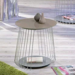 Design Wohnzimmertisch in Taupe - Denna