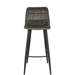 Design-Barstühle in Dunkelgrün Velours - Ciudada (2er Set)