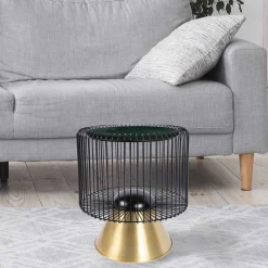 Design-Beistelltisch in Dunkelgrün Mamor - Troyesa