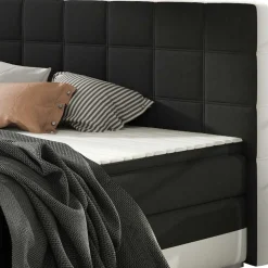 Designbett in Schwarzbraun und Weiß - Crocodile