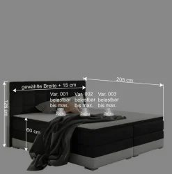 Designbett in Schwarzbraun und Weiß - Crocodile