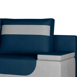 Design-Bettcouch in Dunkelblau und Hellgrau - Brooks