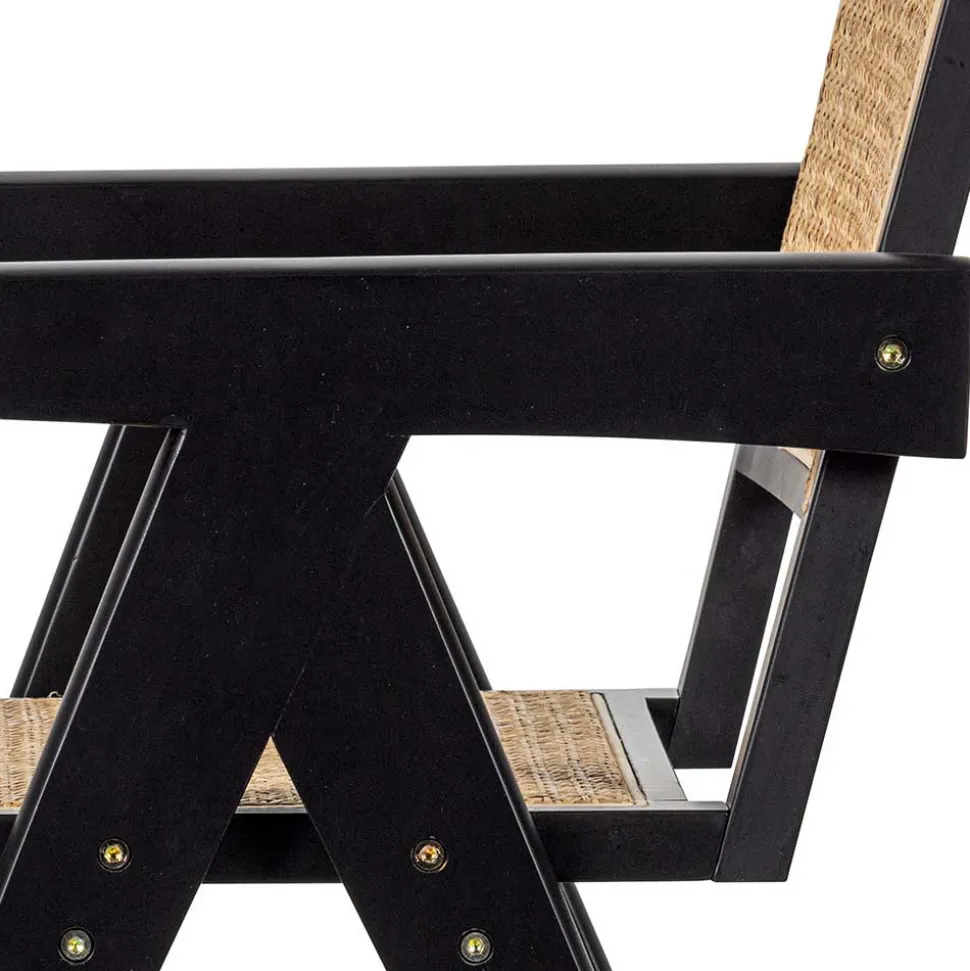 Designer Armlehnenstuhl aus Rattan Wiener Geflecht - Leano