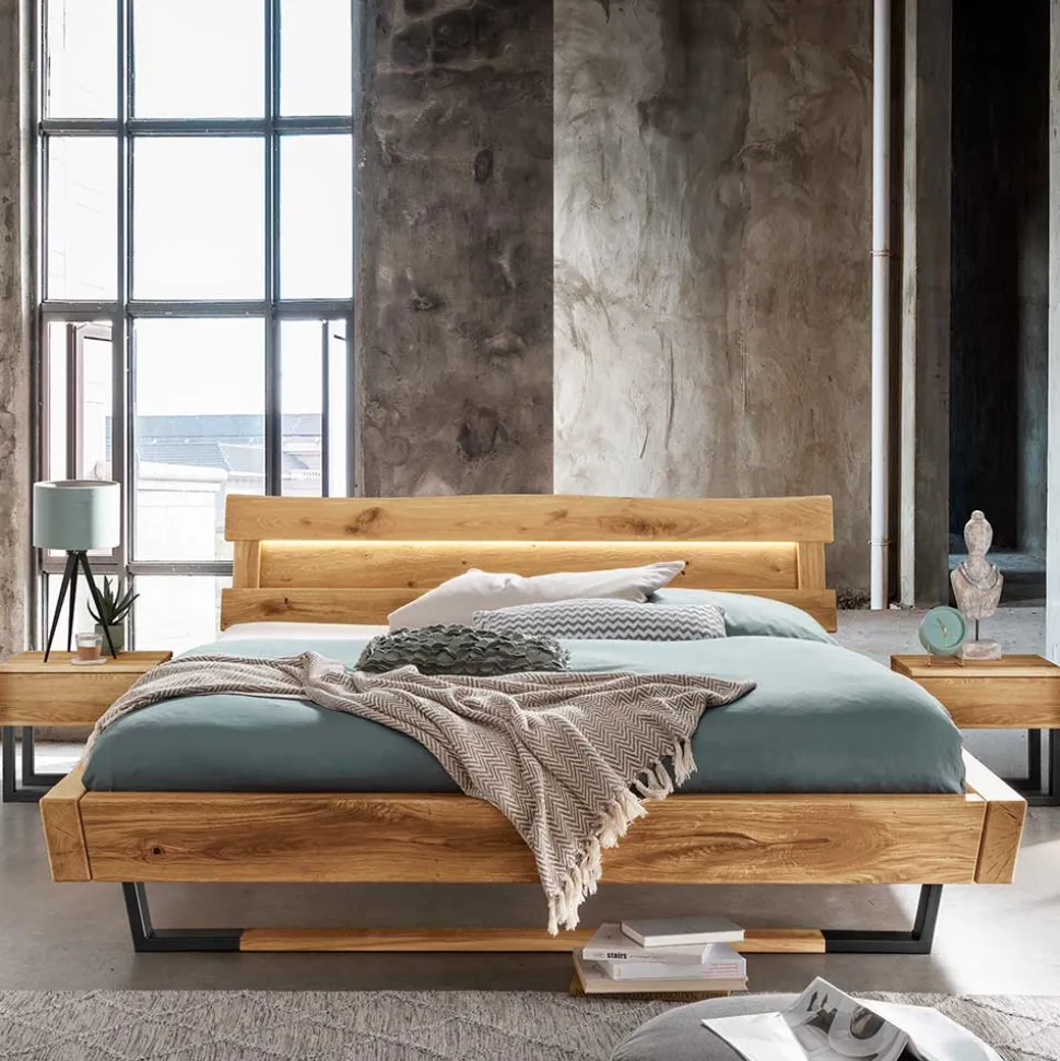 Designer Balkenbett mit LED Beleuchtung - Syrecs