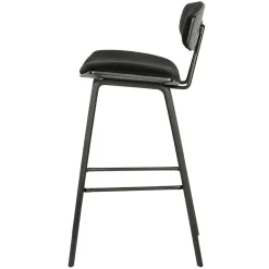 Designer Barstuhl in Schwarz Samt - Laccaro (2er Set)