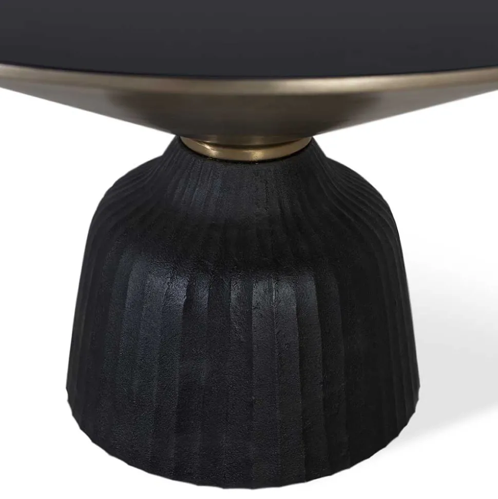 Designer Couchtisch aus Glas und Aluminium - Coralla