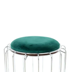 Designer Hocker in Grün Samt - Mundary