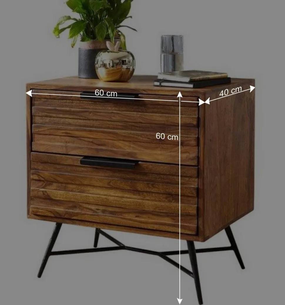 Designer Nachtkommode mit 60 cm Breite - Dicna