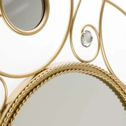 Designer Spiegel aus Metall in Gold - Vurian