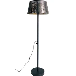 Designer Stehlampe in Schwarz & Messingfarben - Milana