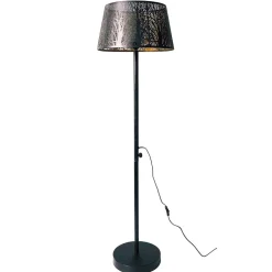 Designer Stehlampe in Schwarz & Messingfarben - Milana