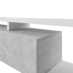 Designer TV Anbauwand in Betonoptik - Venatio (dreiteilig)