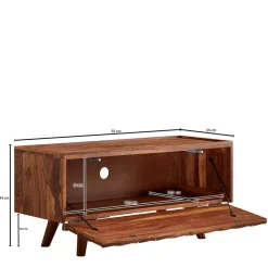 Designer TV Board aus Sheesham Massivholz - Crabira