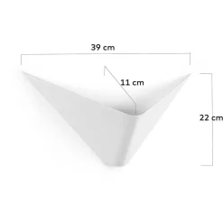 Designer Wandlampe in Weiß - Bean