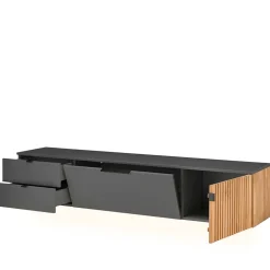 Designer Wohnwand Möbel mit LED - Cruzca (dreiteilig)