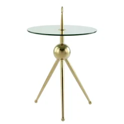 Designer-Beistelltisch mit Glasplatte - Tellimo