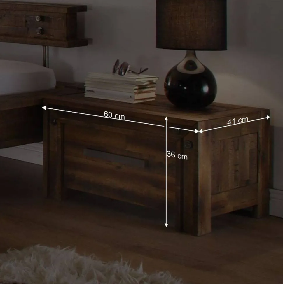 Designerbett Locester in Braun