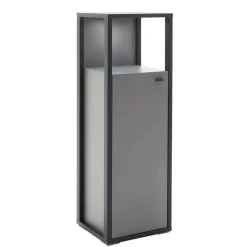 Designer-Wohnwand Möbel in Grau - Ridona (dreiteilig)