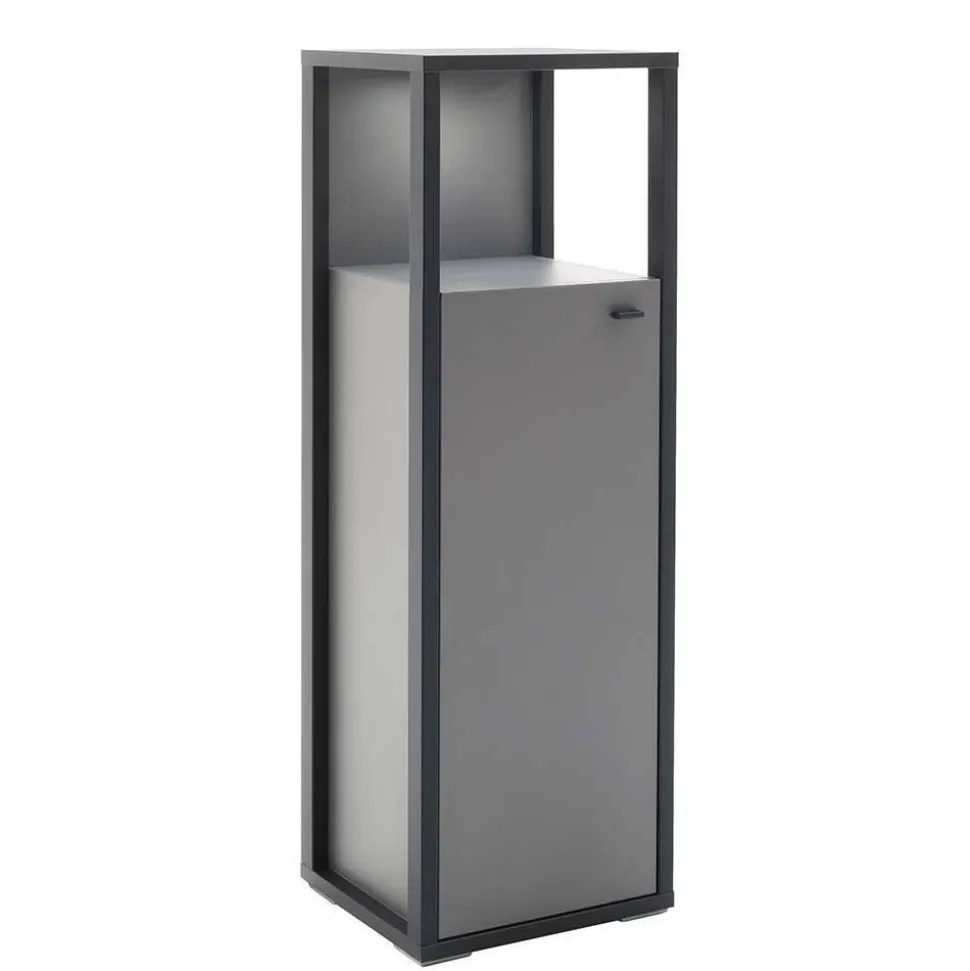 Designer-Wohnwand Möbel in Grau - Ridona (dreiteilig)