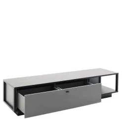 Designer-Wohnwand Möbel in Grau - Ridona (dreiteilig)