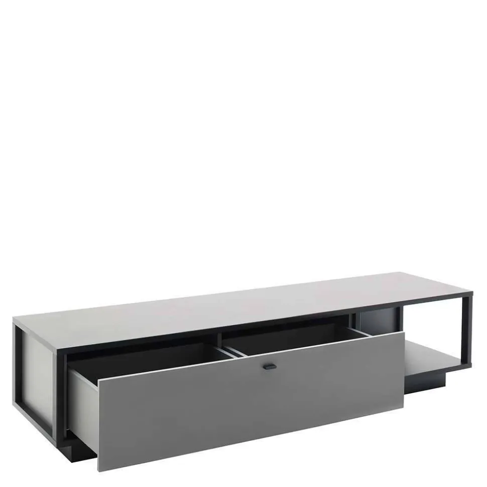 Designer-Wohnwand Möbel in Grau - Ridona (dreiteilig)