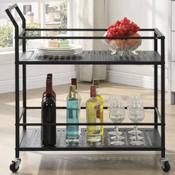 Design-Küchenwagen in Schwarz - Panfreda