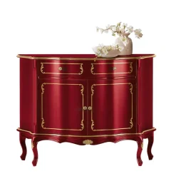 Design-Kommode in Rot und Gold - Julya