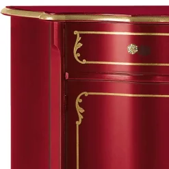 Design-Kommode in Rot und Gold - Julya
