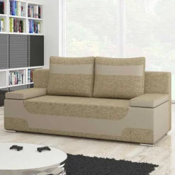 Design-Schlafcouch in Beige Material Mix - Andiamo