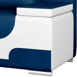 Design-Schlafcouch in Dunkelblau und Weiß - Sella