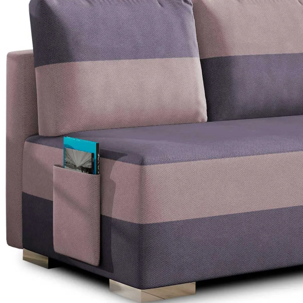 Design-Schlafsofa in Mauve und Altrosa - Mamboria